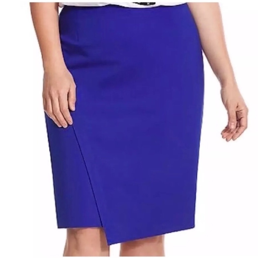 Lane Bryant Bright cobalt blue pencil skirt NWOT size 28